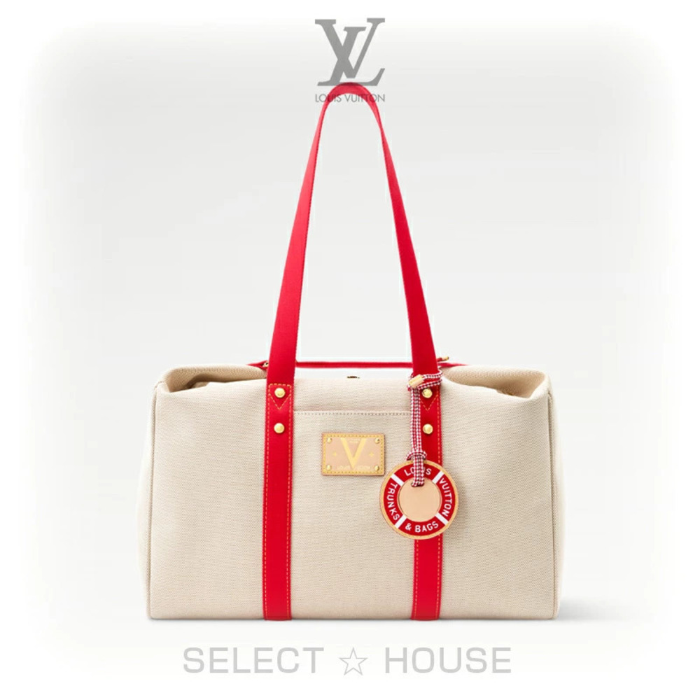 Louis Vuitton Escale Tote Bag beige White Red